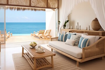 Rattan Paradise: Beach House Style Inspirations with Dreamy Bedroom and Furniture