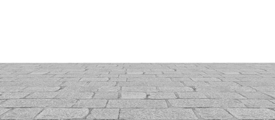 Empty pedestrian road sidewalks in PNG isolated on transparent background. © Thossaphon