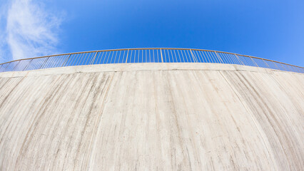 High Wall Steel Fence Railing Blue Sky - 773907826