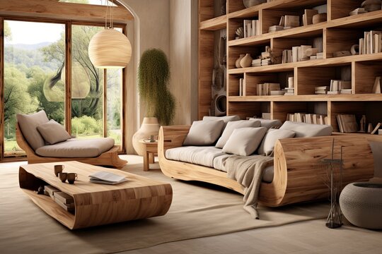 Sustainable Wood Living: FSC Certified Earthy Organic Room Designs