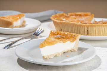 Homemade apple pie cheesecake