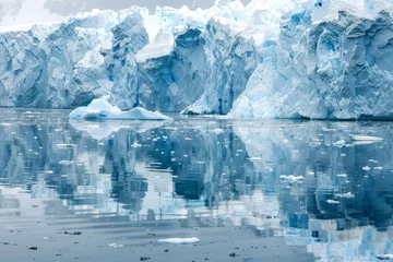 Wandcirkels plexiglas Melting glaciers, landscape with reflection © WaxWing_Ai