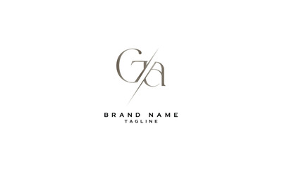 GA, AG, Abstract initial monogram letter alphabet logo design