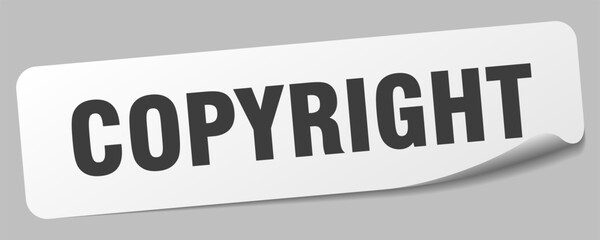 copyright sticker. copyright label