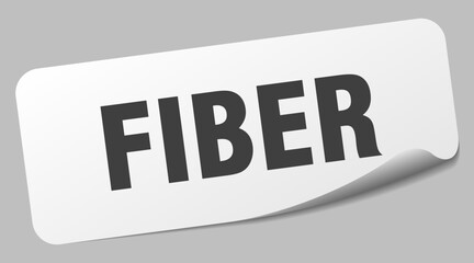 fiber sticker. fiber label
