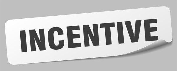 incentive sticker. incentive label
