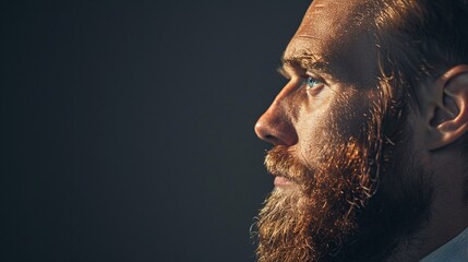 Beard Season A Man's Beard in Focus Generative AI - obrazy, fototapety, plakaty