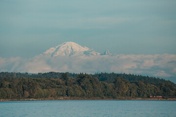 Mount Baker view from White Rock town British Columbia Canada