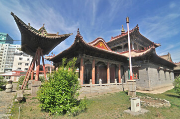 Obraz premium The Choijin Lama Temple monastery in Ulaanbaatar, Mongolia.