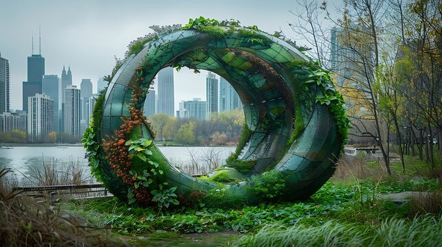 Sustainable Cycle: Artistic Representation of Urban Recycling