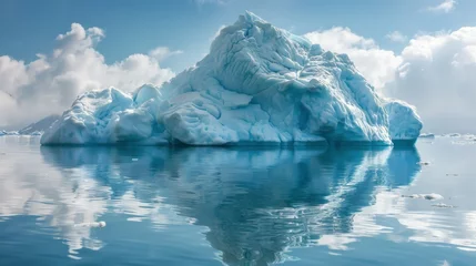 Foto op Plexiglas Large Iceberg Drifting in Water © ArtCookStudio