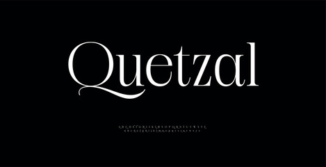 Quetzal Abstract modern urban alphabet fonts. Typography sport, technology, fashion, digital, future creative logo font. vector illustration - obrazy, fototapety, plakaty