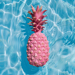 Summer Pool Party, Top view, pineapple