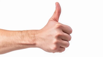 Hand photography with thumbs-up gesture