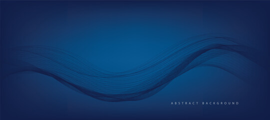 abstract blue background with waves - obrazy, fototapety, plakaty