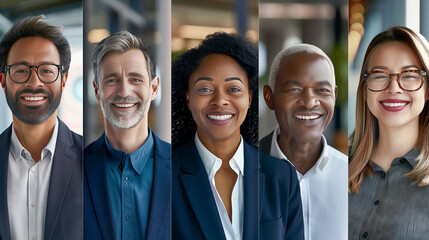 Obraz premium Diverse Business Professionals Smiling Faces from All Walks of Life