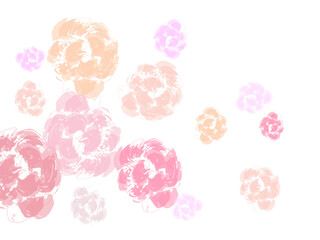 Falling cherry blooming flower parts vector..