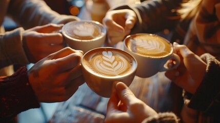 Coffee Connoisseurs Celebrate Caffeine Culture Generative AI - obrazy, fototapety, plakaty
