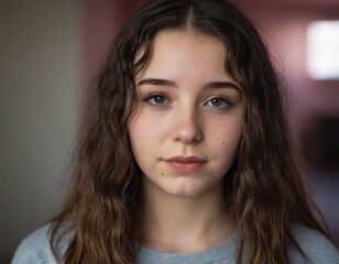 Portrait of teenage girl