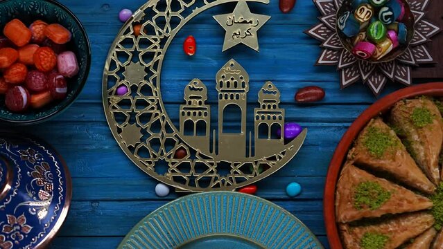 Colorful Candy and Chocolate in the Turkish Desserts, Special Concept Video for Ramadan, &Uuml;sk&uuml;dar Istanbul, Turkiye (Turkey)