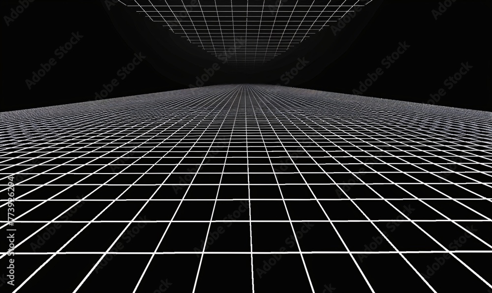 Wall mural into the digital universe a journey through the grid generative ai