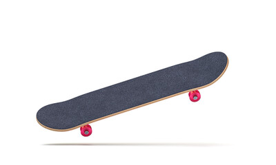 skateboard on white background