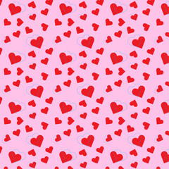 Hearts seamless pattern 14 february wallpaper Valentines Day backdrop