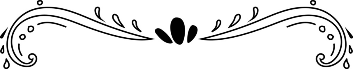 Decorative line border illustration on transparent background.