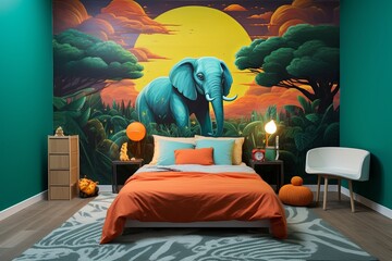 Vibrant Kids' Bedroom Inspirations: Creative Wall Art & Imaginative Vibes