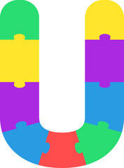 U Colorful Kids Puzzle Alphabet