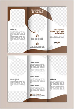 Modern real estate brochure design template