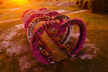 Heartfelt Blooms: Floral Arch in the Shape of Love - 773934470