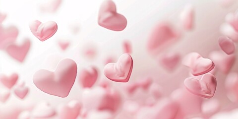 Obraz na płótnie Canvas Pink Heart Blur A Monthly Celebration of Love and Affection Generative AI