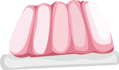 Pudding illustration on transparent background.
