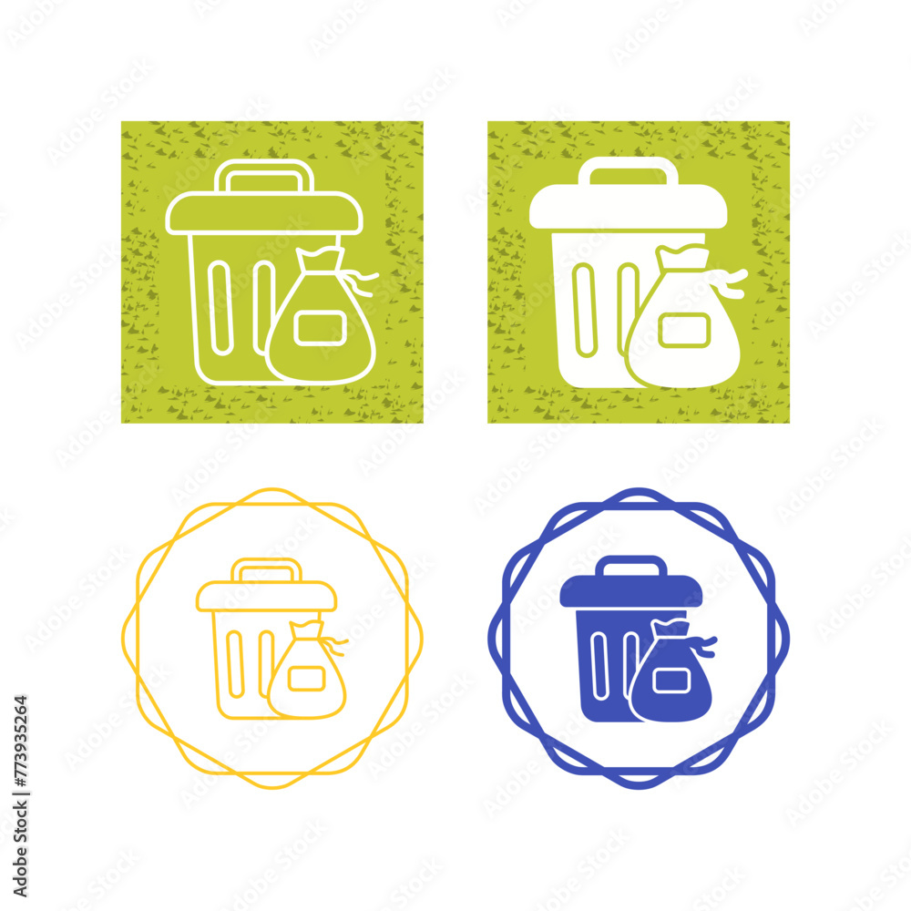 Canvas Prints trash vector icon