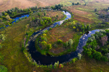 Serpentine Stream: A Bird's-Eye View of the Meandering River - 773935223