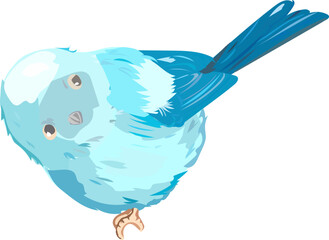 Cute bird cartoon illustration on transparent background.
