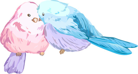 Cute bird cartoon illustration on transparent background.
