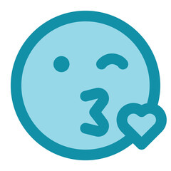kiss icon for illustration
