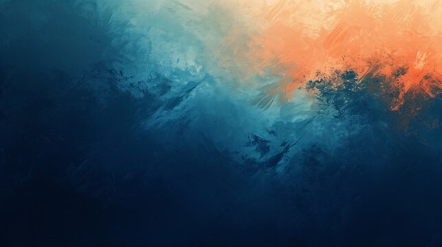February's Fresh Fade A Vibrant Blue Ocean Painting Generative AI