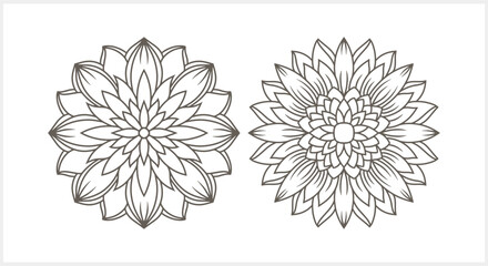 Mandala icon isolated. Coloring page book Vector stock illustration. EPS 10