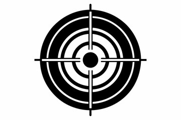 target icon silhouette black vector illustration
