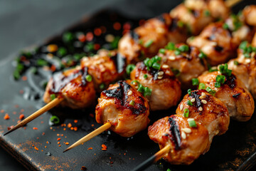 photo of Yakitori (grilled chicken skewers)