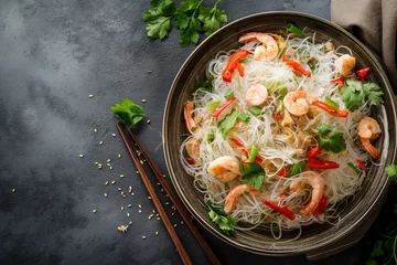 Deurstickers photo of Yum Woon Sen (Spicy Glass Noodle Salad) © KhCht