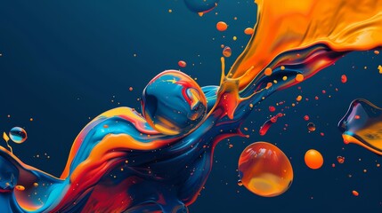 Colorful Abstract Forms in Motion