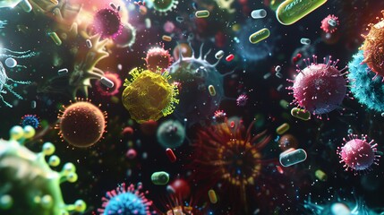 Viral Vibes A Colorful Exploration of Viruses and Medications Generative AI