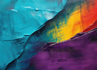 Striking abstract texture with vivid turquoise and warm golden tones. A blend of cool and warm hues in modern art.