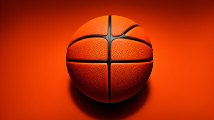 Fototapeta premium Basketball on a solid color background