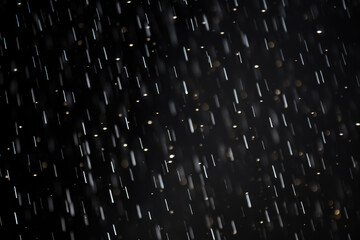 Texture of rain, overlay effect on black background, - obrazy, fototapety, plakaty