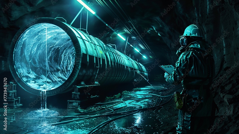 Aufkleber navigating the tunnel of time a monthly adventure generative ai
